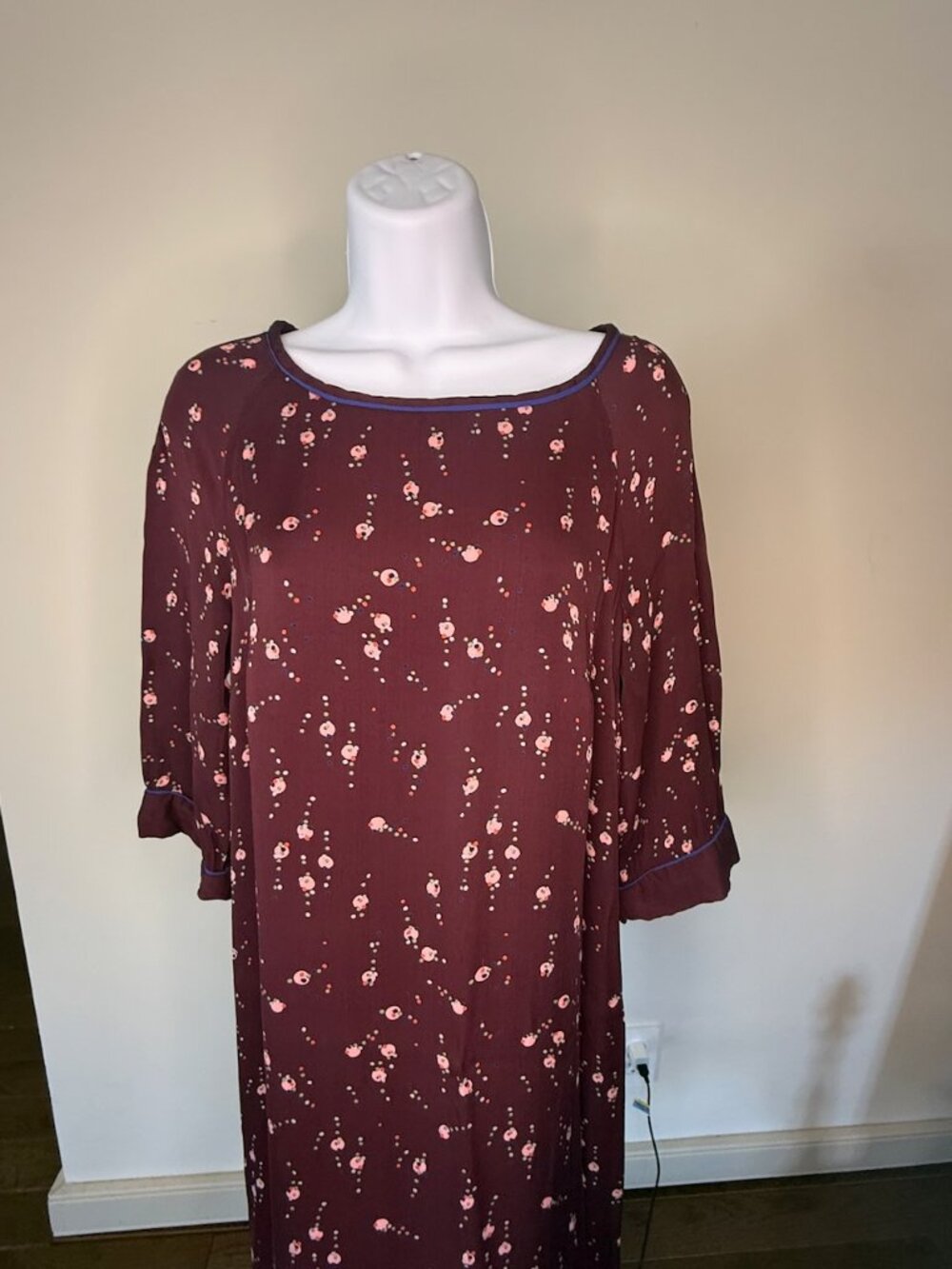 Noa Noa Maroon Floral Sheath Dress